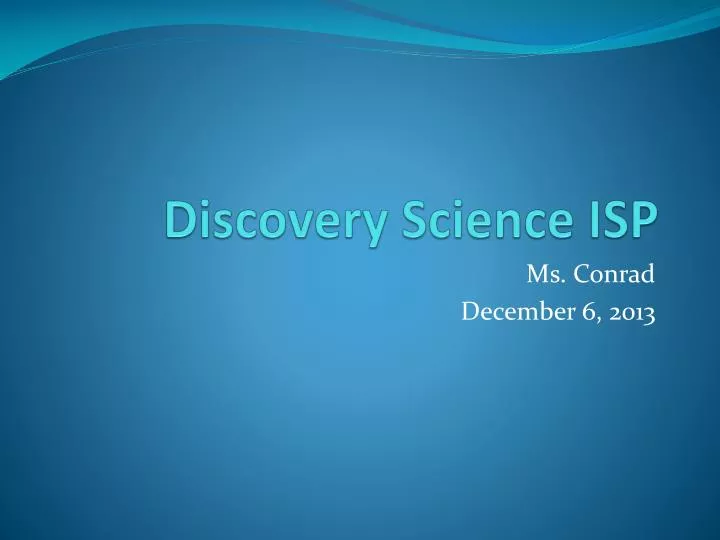 discovery science isp