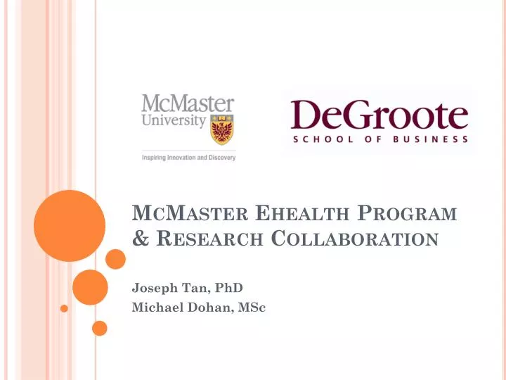 mcmaster ehealth program research collaboration