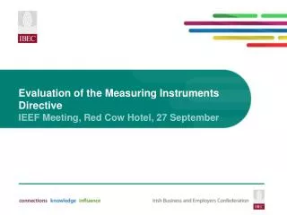 Evaluation of the Measuring Instruments Directive