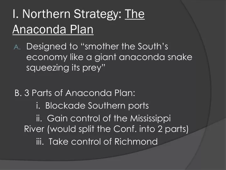 i northern strategy the anaconda plan