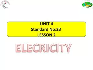 UNIT 4 Standard No:23 LESSON 2