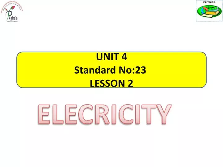 unit 4 standard no 23 lesson 2