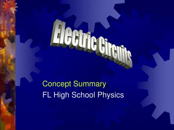 concept summary fl high school physics