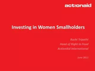 Investing in Women Smallholders