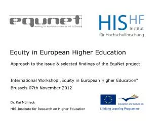 Equity in European Higher Education