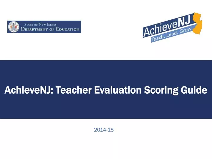 achievenj teacher evaluation scoring guide