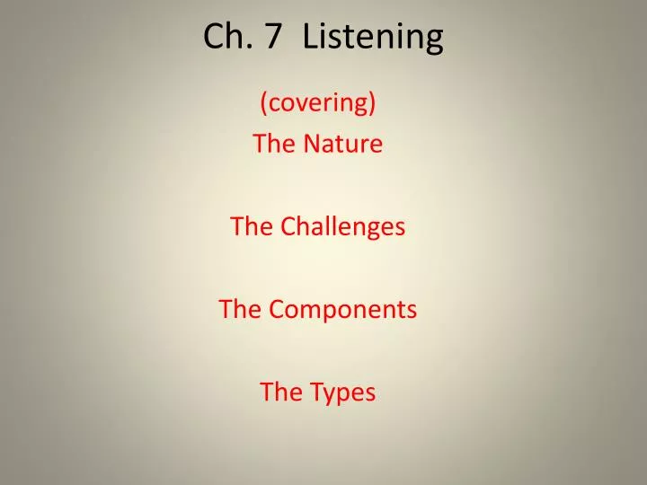 ch 7 listening