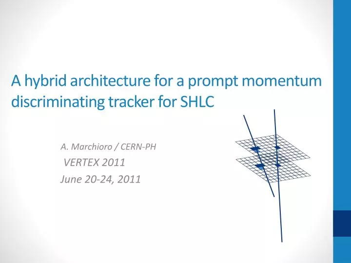 a hybrid architecture for a prompt momentum discriminating tracker f or shlc