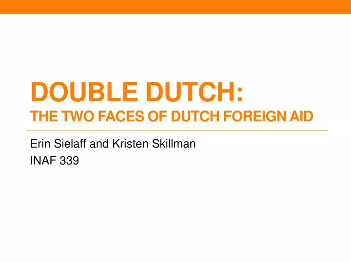 double dutch the two faces of dutch foreign aid