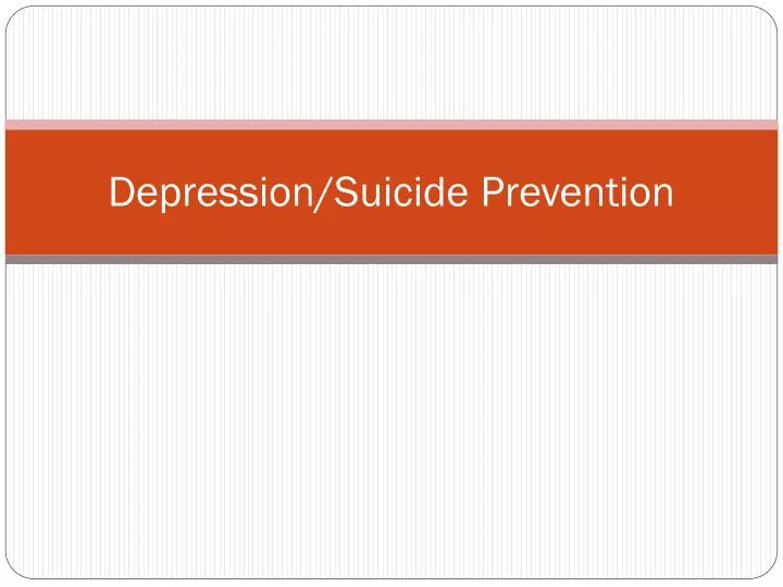 depression suicide prevention