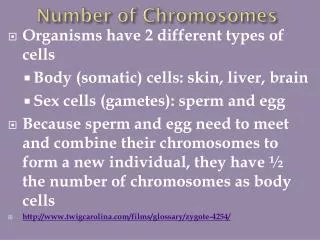 Number of Chromosomes