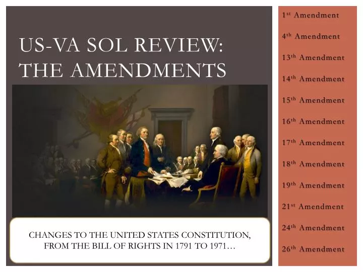 us va sol review the amendments