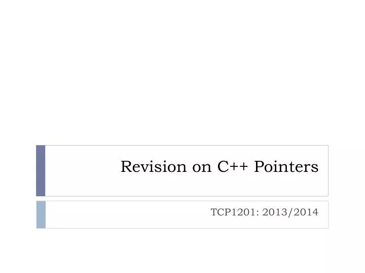 revision on c pointers