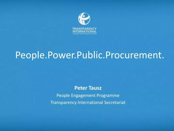 people power public procurement
