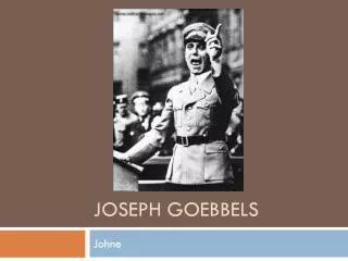 Joseph goebbels