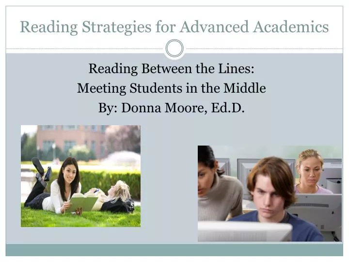 reading strategies for advanced academics
