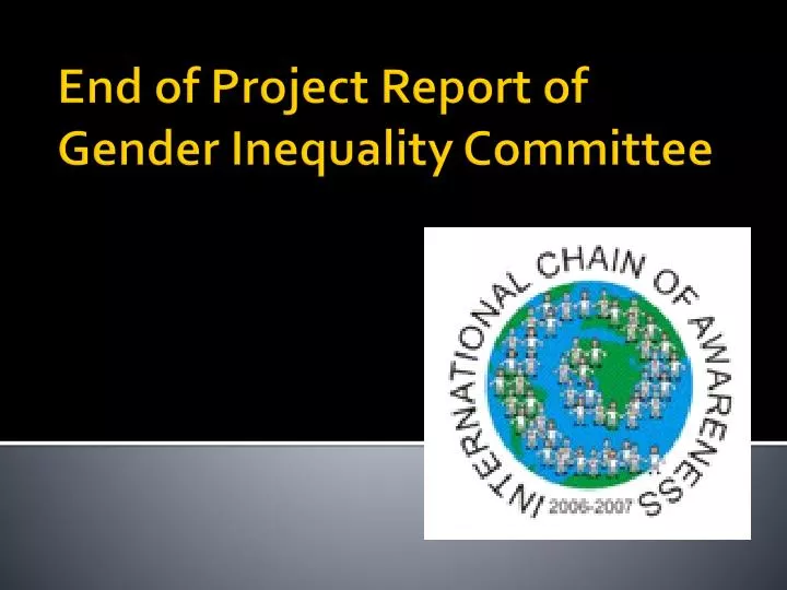 end of project report of gender inequality committee