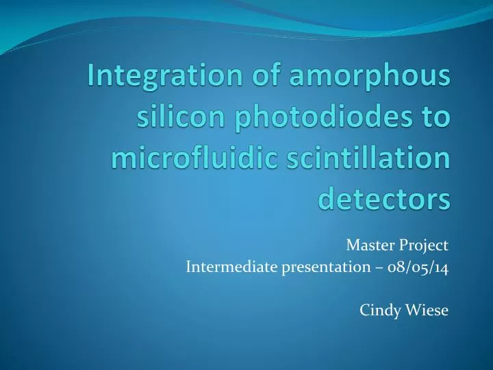 integration of amorphous silicon photodiodes to microfluidic scintillation detectors