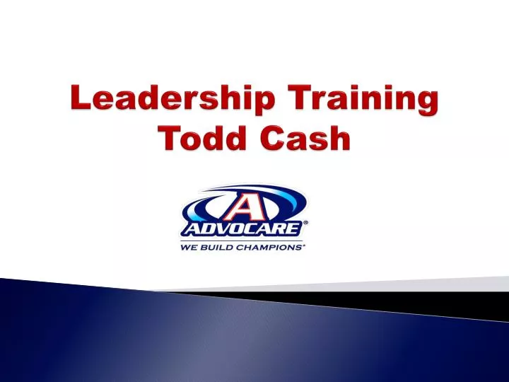 leadership training todd cash