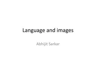 Language and images