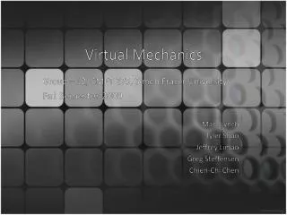 Virtual Mechanics
