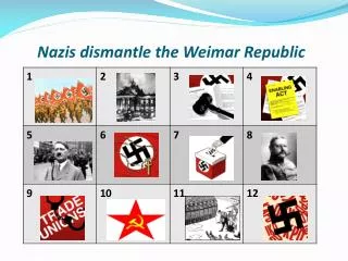 nazis dismantle the weimar republic