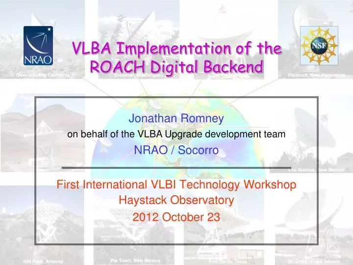 vlba implementation of the roach digital backend