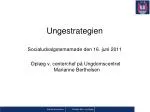 Ungestrategien Socialudvalgstemamøde den 16. juni 2011 - slide 1