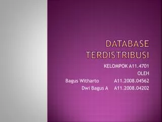 database terdistribusi