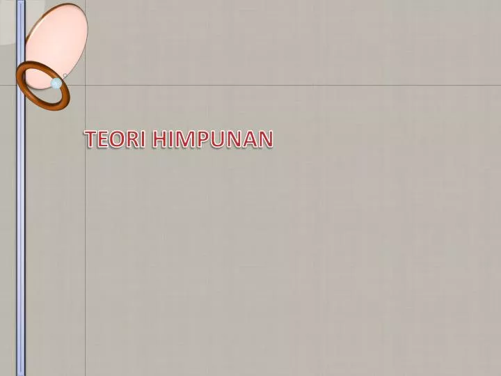 teori himpunan