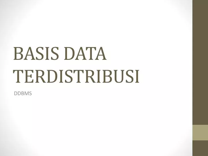 basis data terdistribusi
