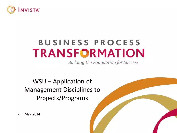 wsu application of management disciplines to projects programs