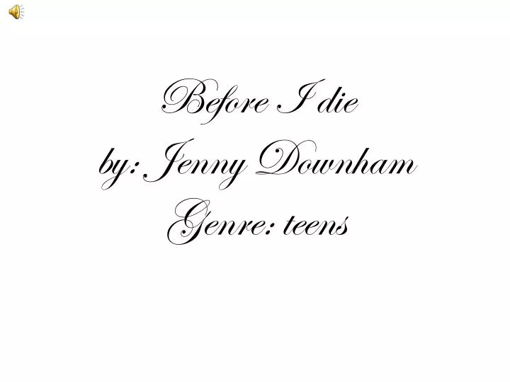 before i die by jenny downham genre teens