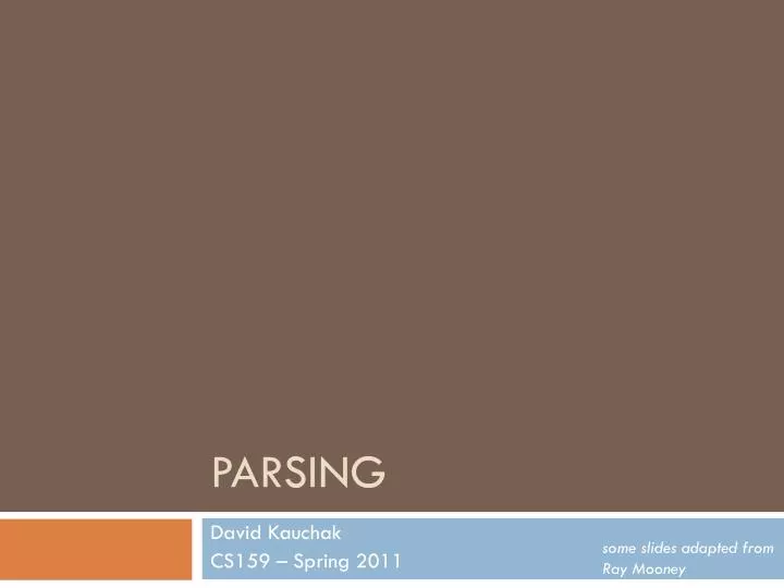 parsing