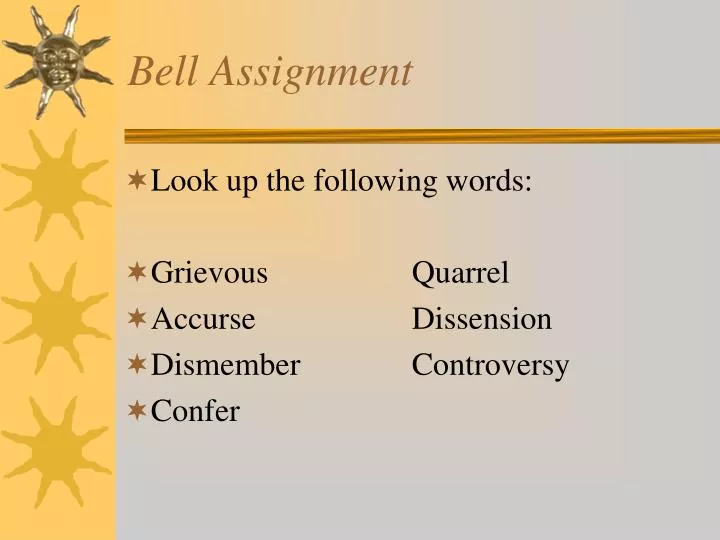 bell assignment