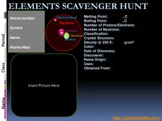 Elements scavenger hunt