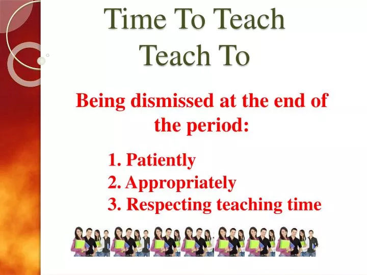 time to teach teach to