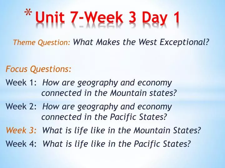 unit 7 week 3 day 1