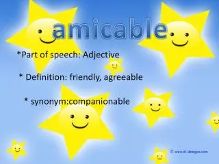 *Part of speech: Adjective