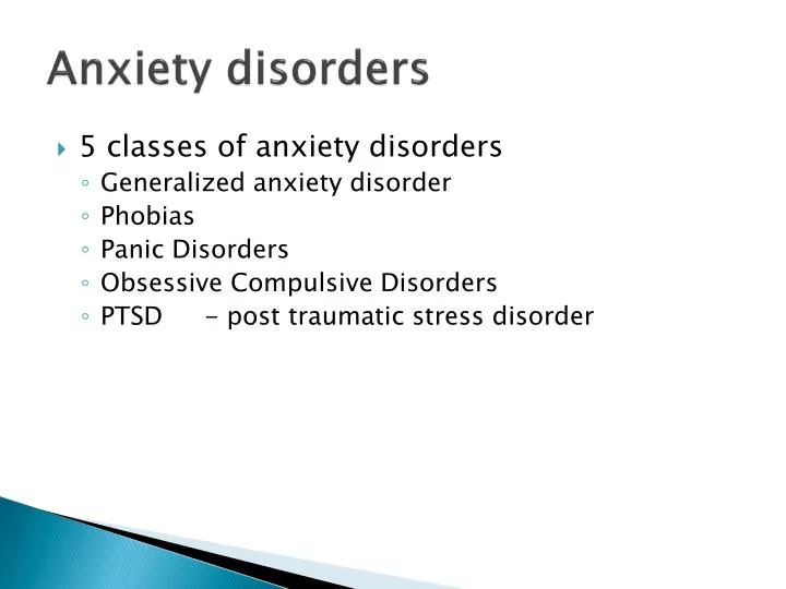 anxiety disorders