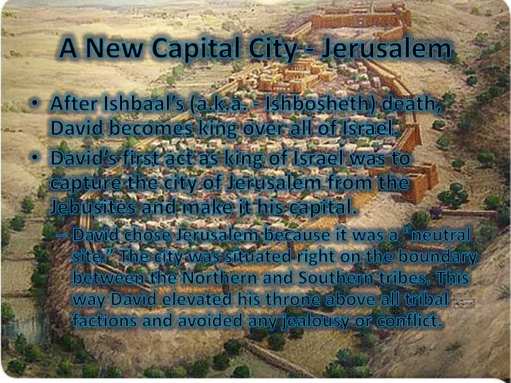 a new capital city jerusalem