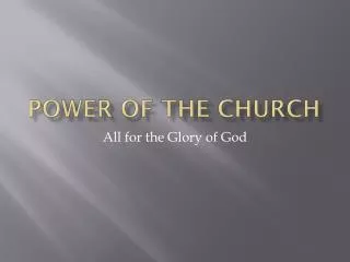 Power of the Church