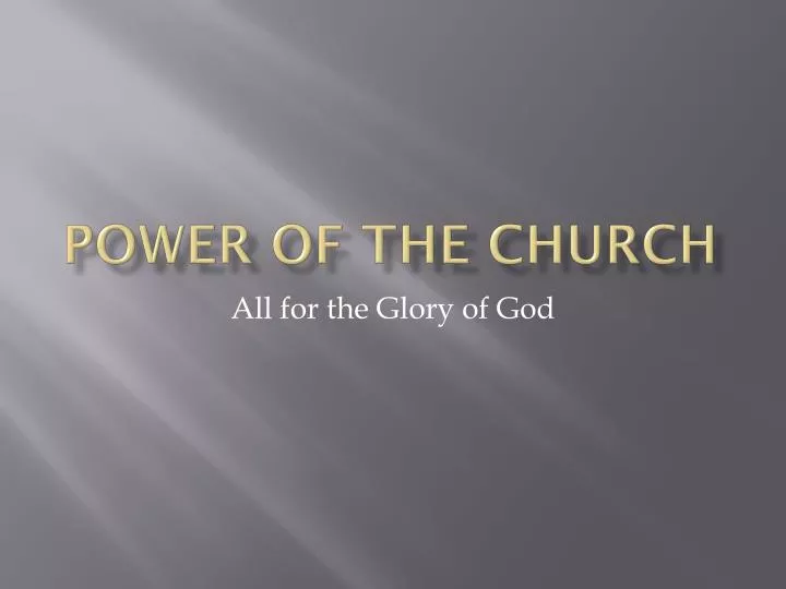 power of the church