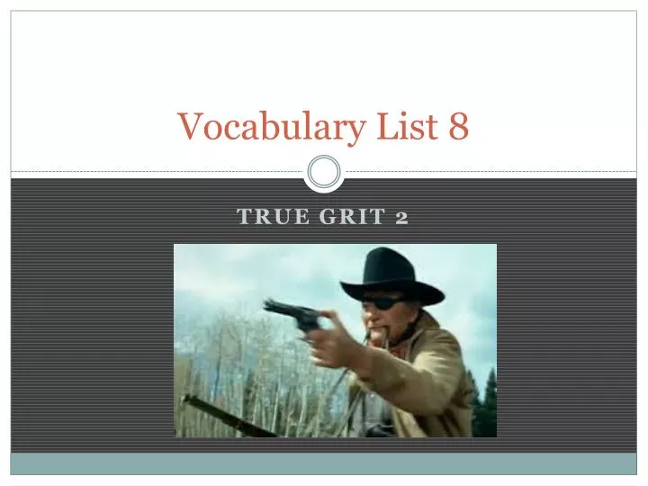 vocabulary list 8