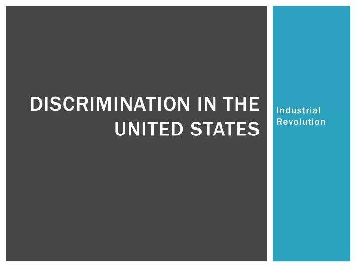 discrimination in the united states