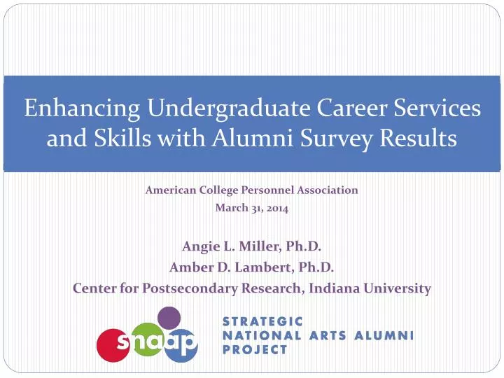 enhancing undergraduate career services and skills with alumni survey results