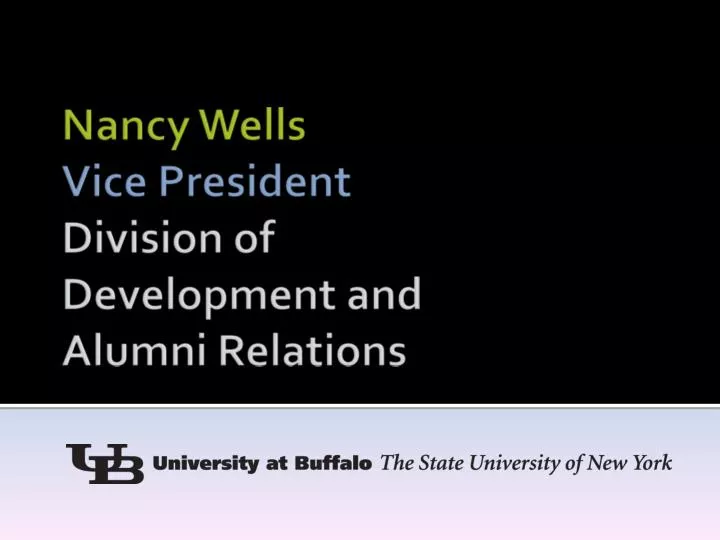 nancy wells vice president division of development and alumni relations