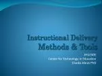 Instructional Delivery Methods &amp; Tools - slide 1