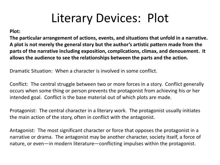 literary devices plot