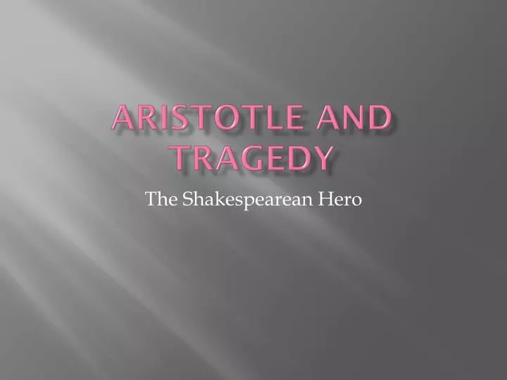 aristotle and tragedy